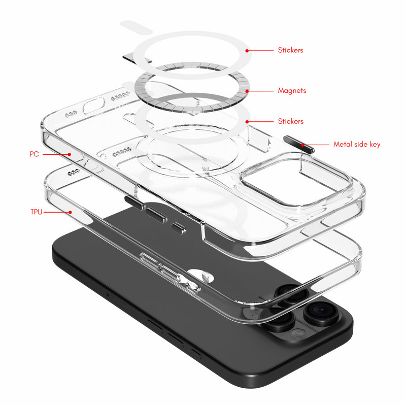 phone case, iphone 16 case, clear case for iphone 16, clear magsafe case